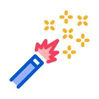 firework burning icon vector outline illustration