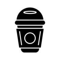 icono de vector de taza de papel