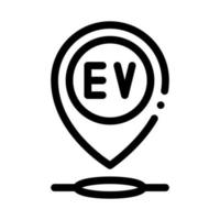electro chard station gps mark icon vector outline illustration