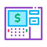 atm machine display icon vector outline illustration