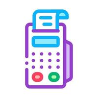 pos terminal print receipt icon vector outline illustration