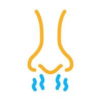 nose odor steam icon vector outline illustration