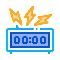 watch alarm icon vector outline illustration