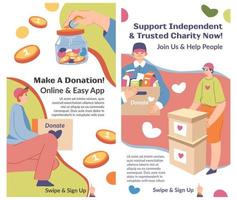 Support independent and trusted charity now banner vector