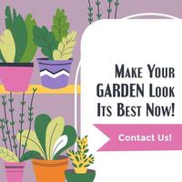 Make your garden look its best now, contact us vector