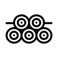 tree trunk pile icon vector outline illustration