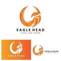 Eagle Head Logo Design, Flying Feather Animal Wings Vector, Product Brand Icon Illustration vector