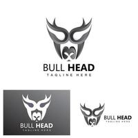 Bull Head Logo, Farm Animal Vector, Livestock Illustration, Company Brand Icon vector