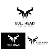 Bull Head Logo, Farm Animal Vector, Livestock Illustration, Company Brand Icon vector