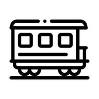 ilustración de contorno de vector de icono de vagón de tren de pasajeros