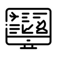internet air navigation icon vector outline illustration