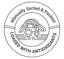 Manually sorted and packed, loaded antioxidants vector