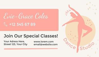 Ballet school, dancing lessons children and adults vector