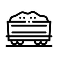 railway carriage sand transportation icon vector outline illustration