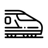 ilustración de contorno de vector de icono de tren de pasajeros eléctrico