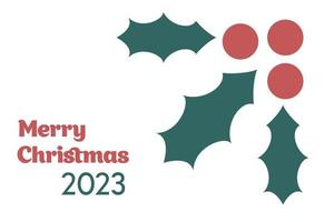 Merry Christmas 2023, postcard or greeting card vector