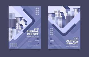 diseño de plantilla de informe anual de negocios de la empresa vector
