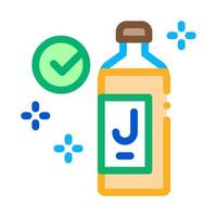 juice bottle approved mark icon vector outline illustration