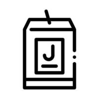 juice package icon vector outline illustration