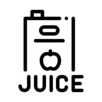 jugo producto paquete icono vector contorno ilustración