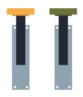 Panel with switchers and buttons for turn off vector