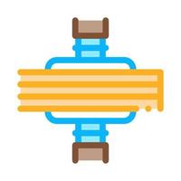 wood plank pressing icon vector outline illustration