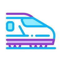 ilustración de contorno de vector de icono de tren de pasajeros eléctrico