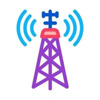 air navigation signal tower icon vector outline illustration