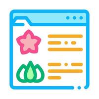 flower shop web site icon vector outline illustration