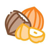 hazelnut nut icon vector outline illustration