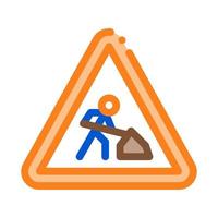 road repair mark icon vector outline illustration