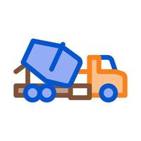 concrete mixer truck icon vector outline illustration