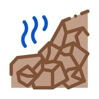 mountain collapse icon vector outline illustration