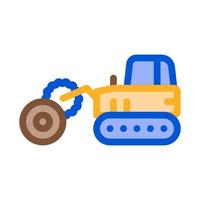 Ilustración de contorno de vector de icono de tractor de registro