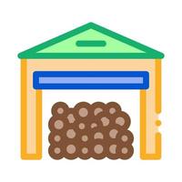 logging storage icon vector outline illustration