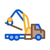 loading wood machine icon vector outline illustration