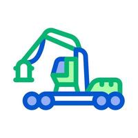 logging industry machine icon vector outline illustration