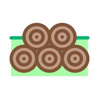 tree trunk pile icon vector outline illustration
