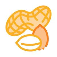 peanut nuts icon vector outline illustration