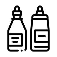 ketchup and mayonnaise sauce bottles icon vector outline illustration