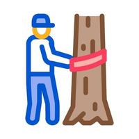 tree felling icon vector outline illustration