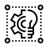 working idea icon vector outline illustration