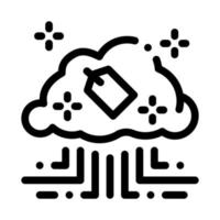 label in internet cloud icon vector outline illustration