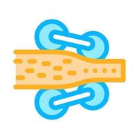 wood plank squeezing icon vector outline illustration