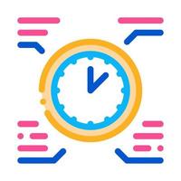 reloj tiempo vida saludable icono vector contorno ilustración