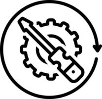 line icon for maintain vector