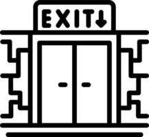 line icon for exit vector