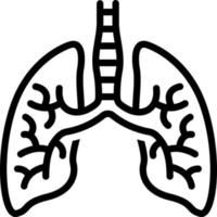 line icon for lung vector