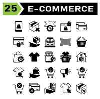 E commerce icon set include phone, smart phone, online, shop, bag, shipping, package, choice, click, cursor, discount, market, commerce, shopping, web, lock, password, protect, online shop, payment vector