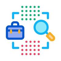 business case research icon vector outline illustration
